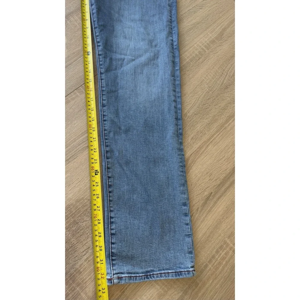 True Religion‎ Geno Relaxed Slim Men's Jeans Blue Denim Size 36x32 Red Stitching